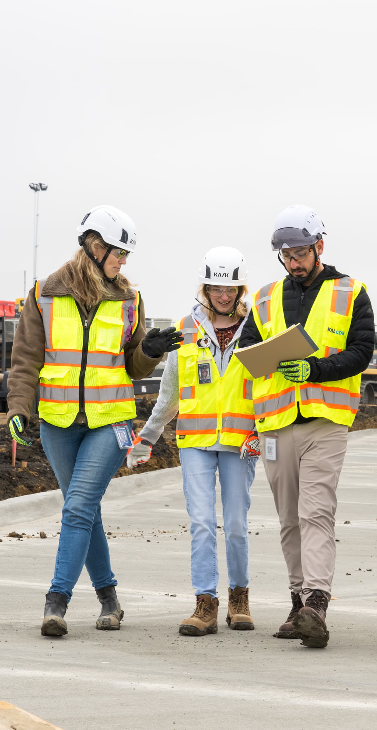 KALCON team members on construction site